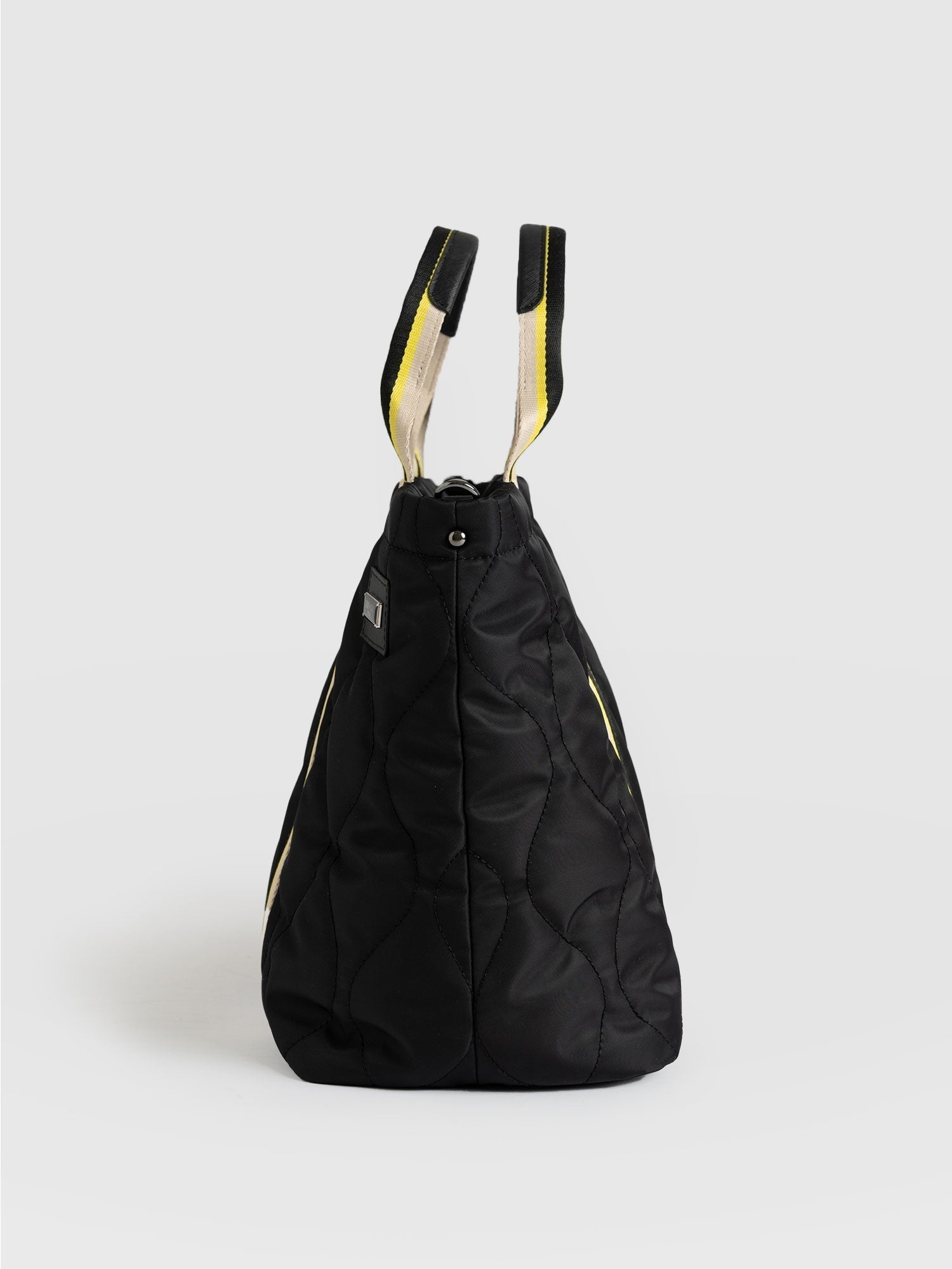 Quilted Tote Bag Black - Women's Tote Bags | Saint + Sofia® UK